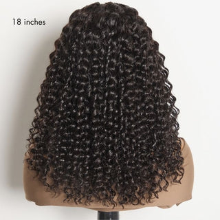 Knotless Fulani Braids Deep Wave Glueless Ear-to-ear 13x4 Frontal HD Lace Wig Human Hair